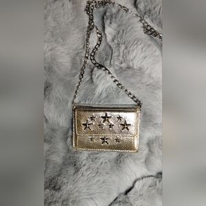 JIMMY CHOO Silver Star Wallet On Chain Gold Star-Embellished Pre-owned